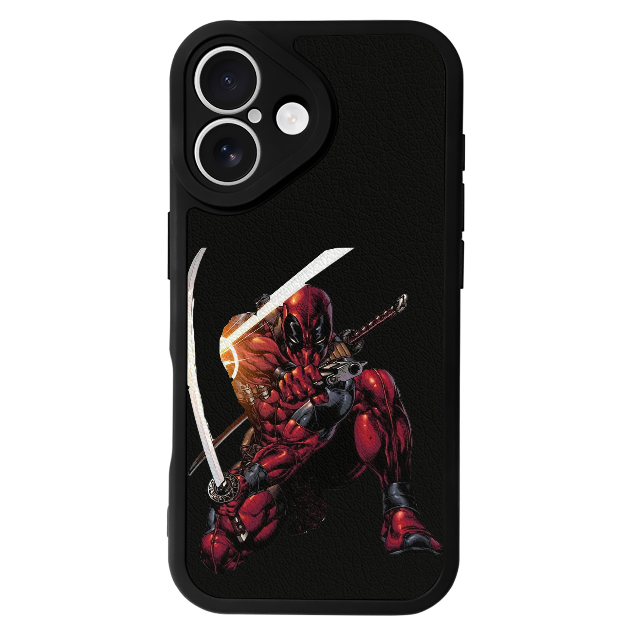 （画像用） Deadpool デッドプール 【iPhone 16シリーズ対応】シリコンスマホケース（レザー調） 材質：シリコン